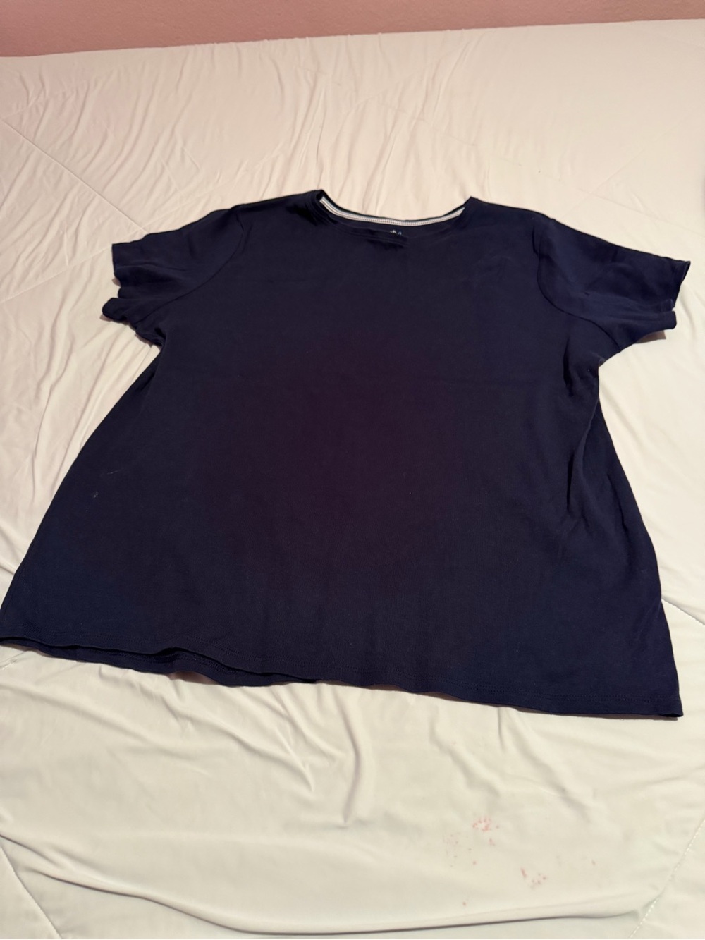 croft & barrow Navy Scoop Neck Short Sleeve Tee
